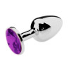 Generique Plug Bijou Strass Violet - MEDIUM 7 x 3.4cm